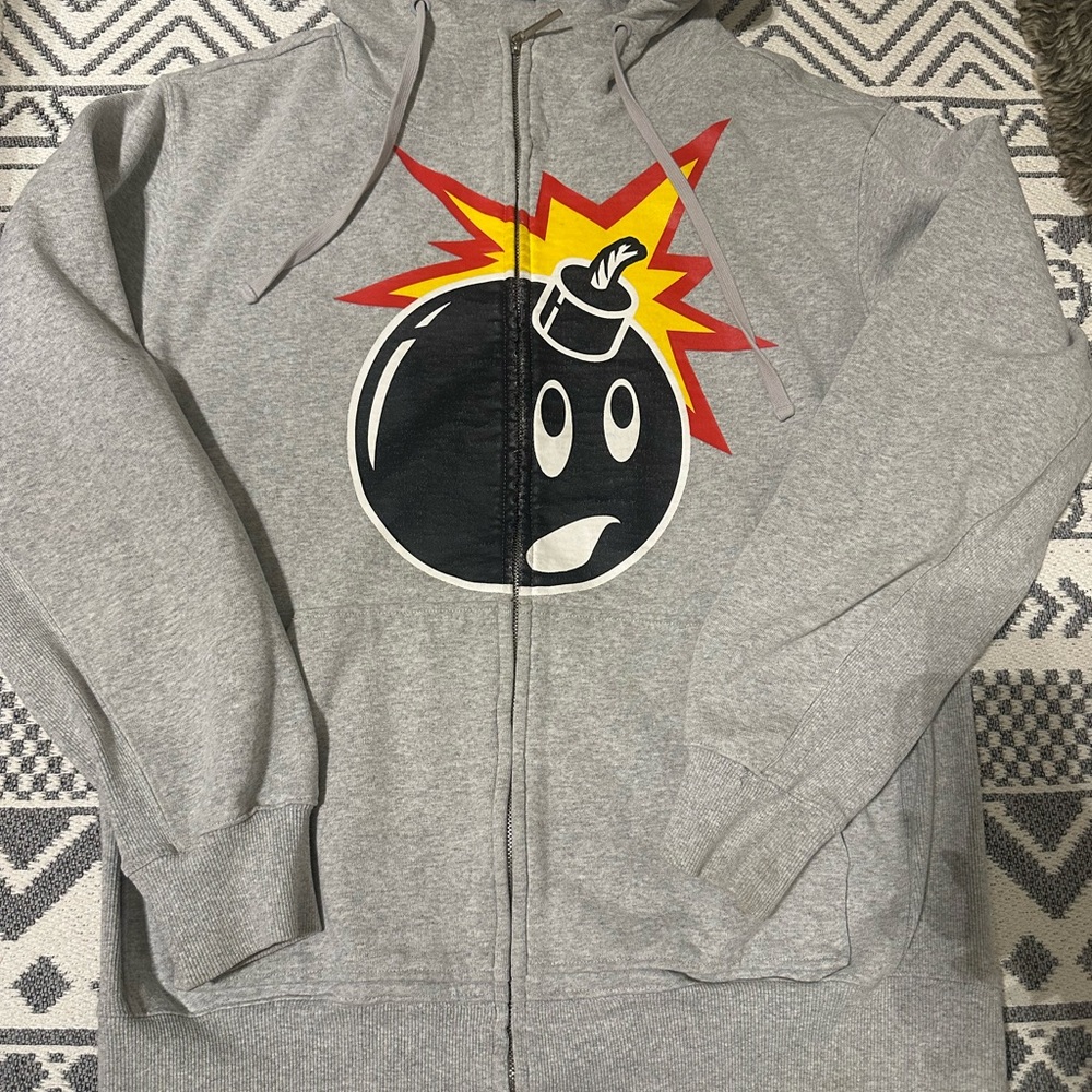 The Hundreds Gray Zip-Up Hoodie